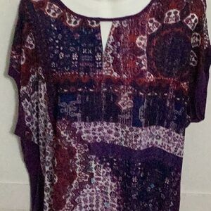 Women's Multicolor Bohemian Top size 1X